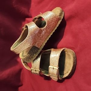 Glittery Pink Baby Sandals